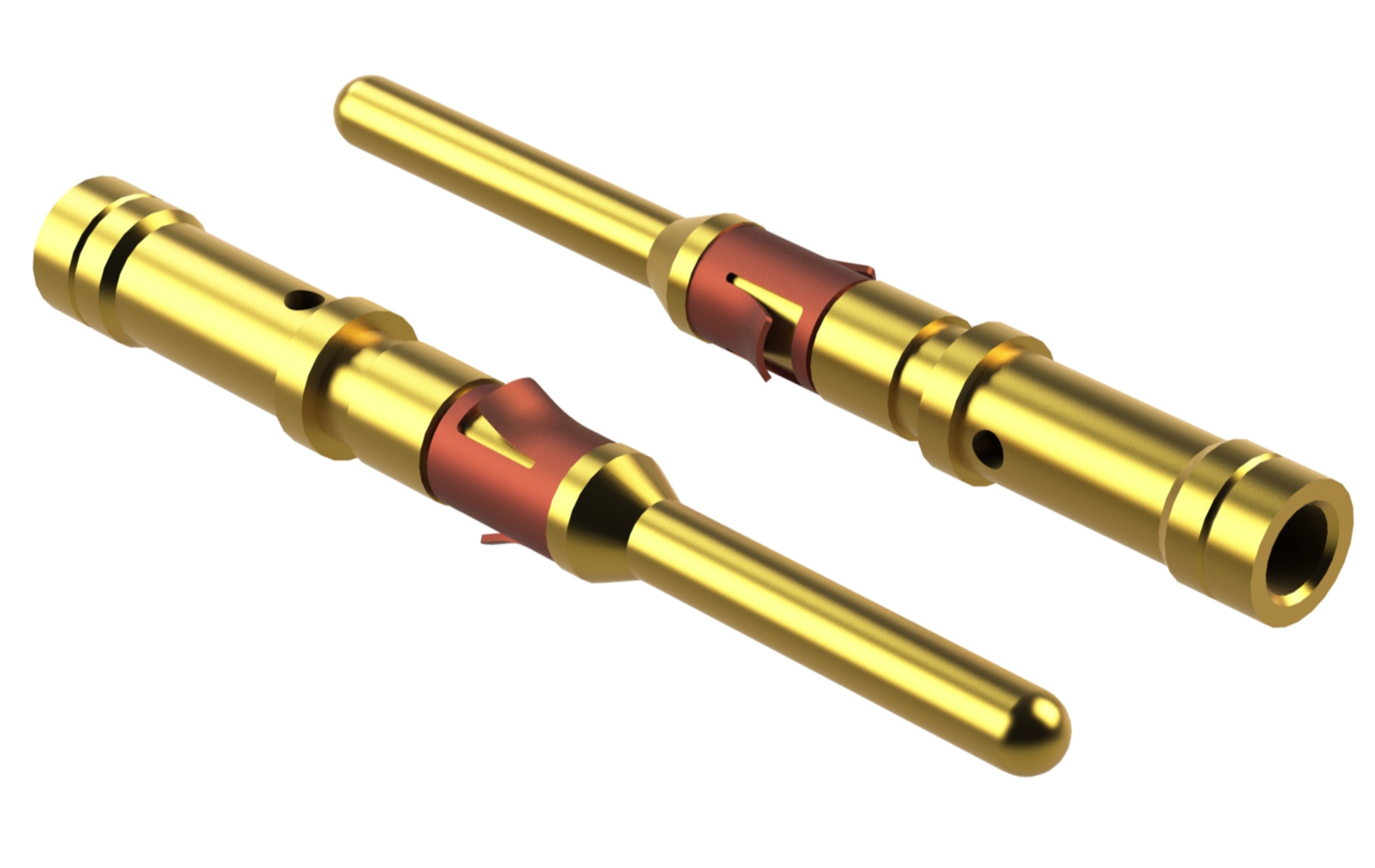 Standard Circular Contacts Mach Pin Gld Flash Wire Range 16-18