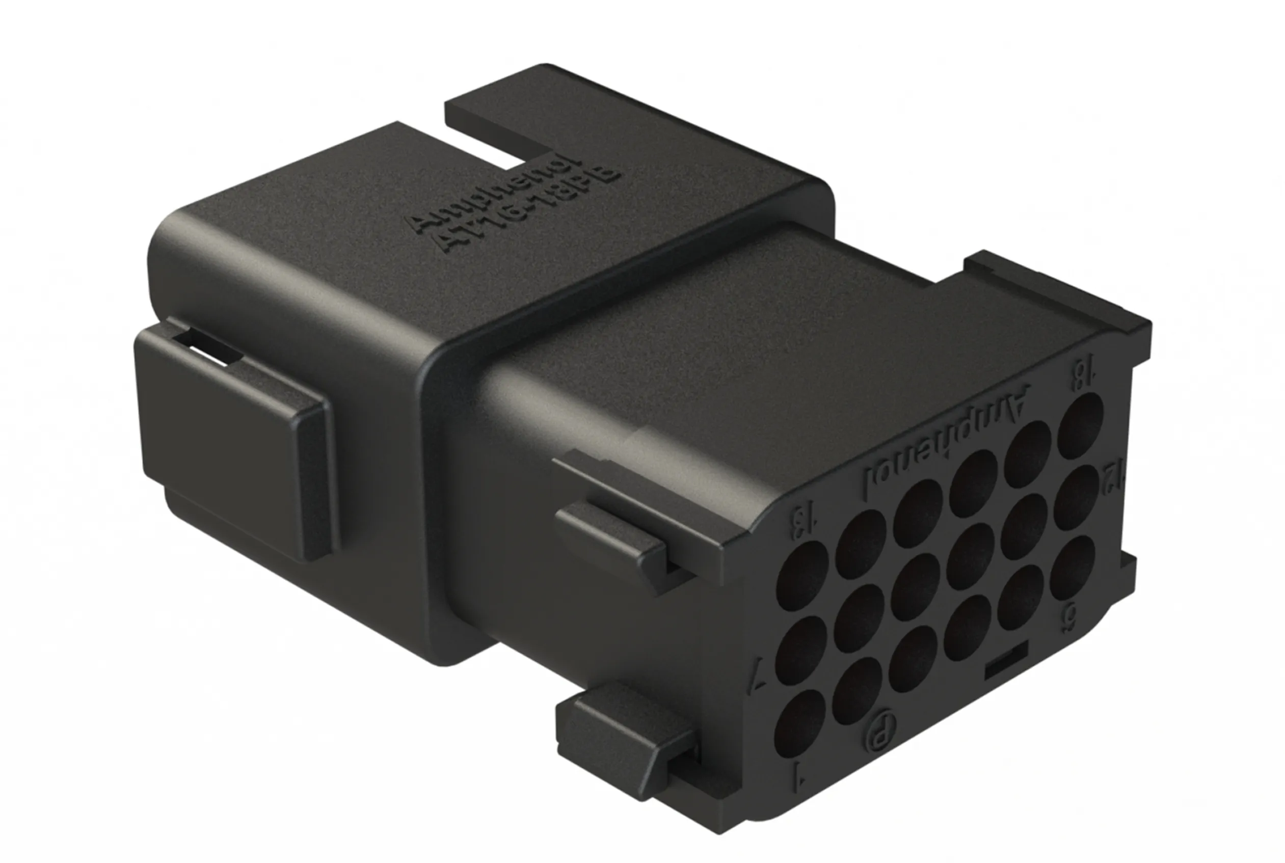 Automotive Connectors 18 Position Receptac Cap, Keyed B, Black