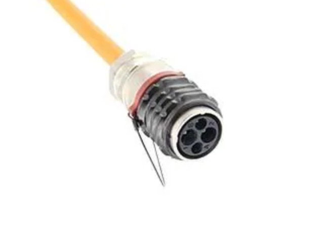 Automotive Connectors EX 403 3 Pole Straight Plug; E Code; Blue Locking Collar; for multicore shielded cable; OD 11-15mm