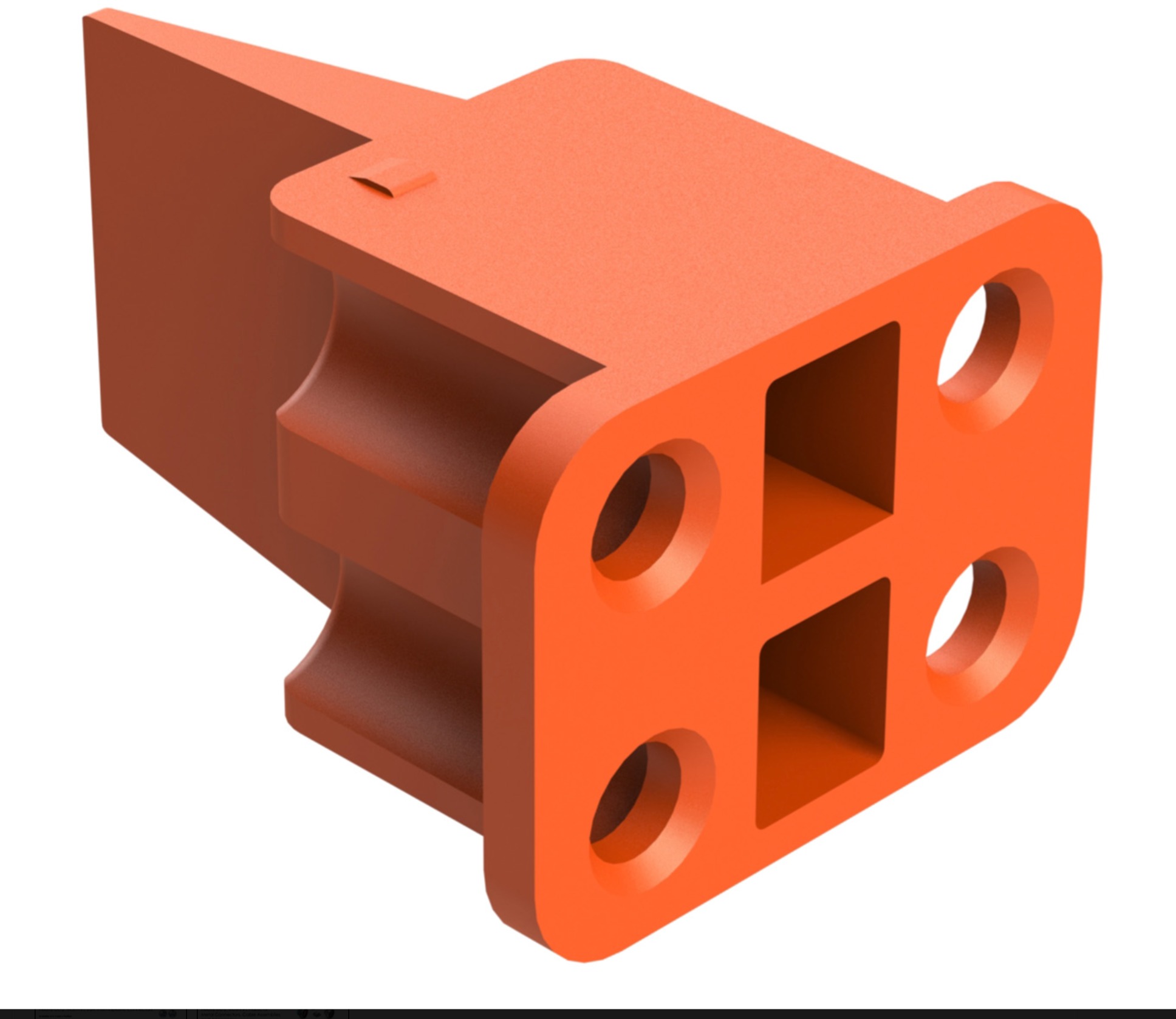 Automotive Connectors ATP Series 4 Pin Wedgelock Plug