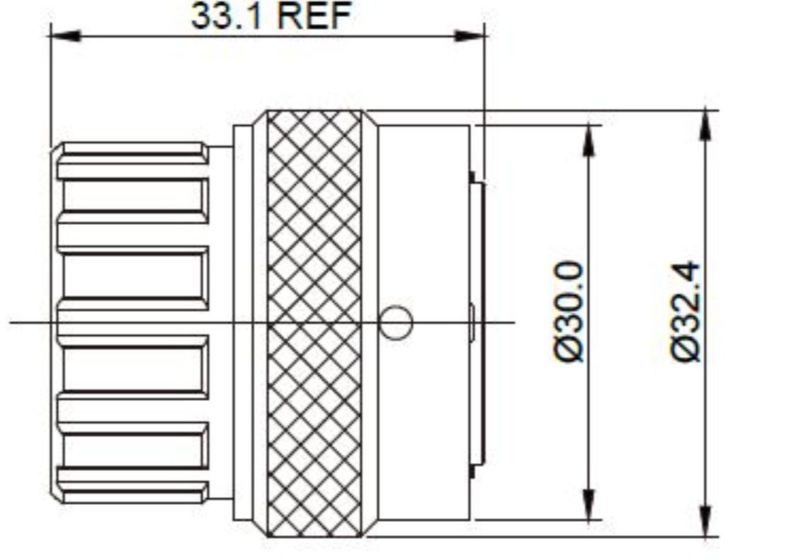 Standard Circular Connector 19 Position Plug, Female, Shell Size 16, Silicone Seal, and End Cap with Indivdual Wire Sealing