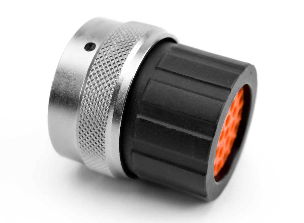 Standard Circular Connector 19 Position Plug, Female, Shell Size 16, Silicone Seal, and End Cap with Indivdual Wire Sealing