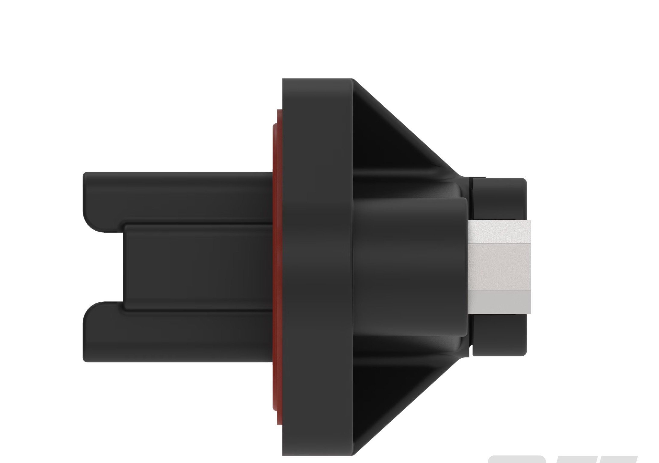 Automotive Connectors REC, 12P, BLK, E, FLANGE, B