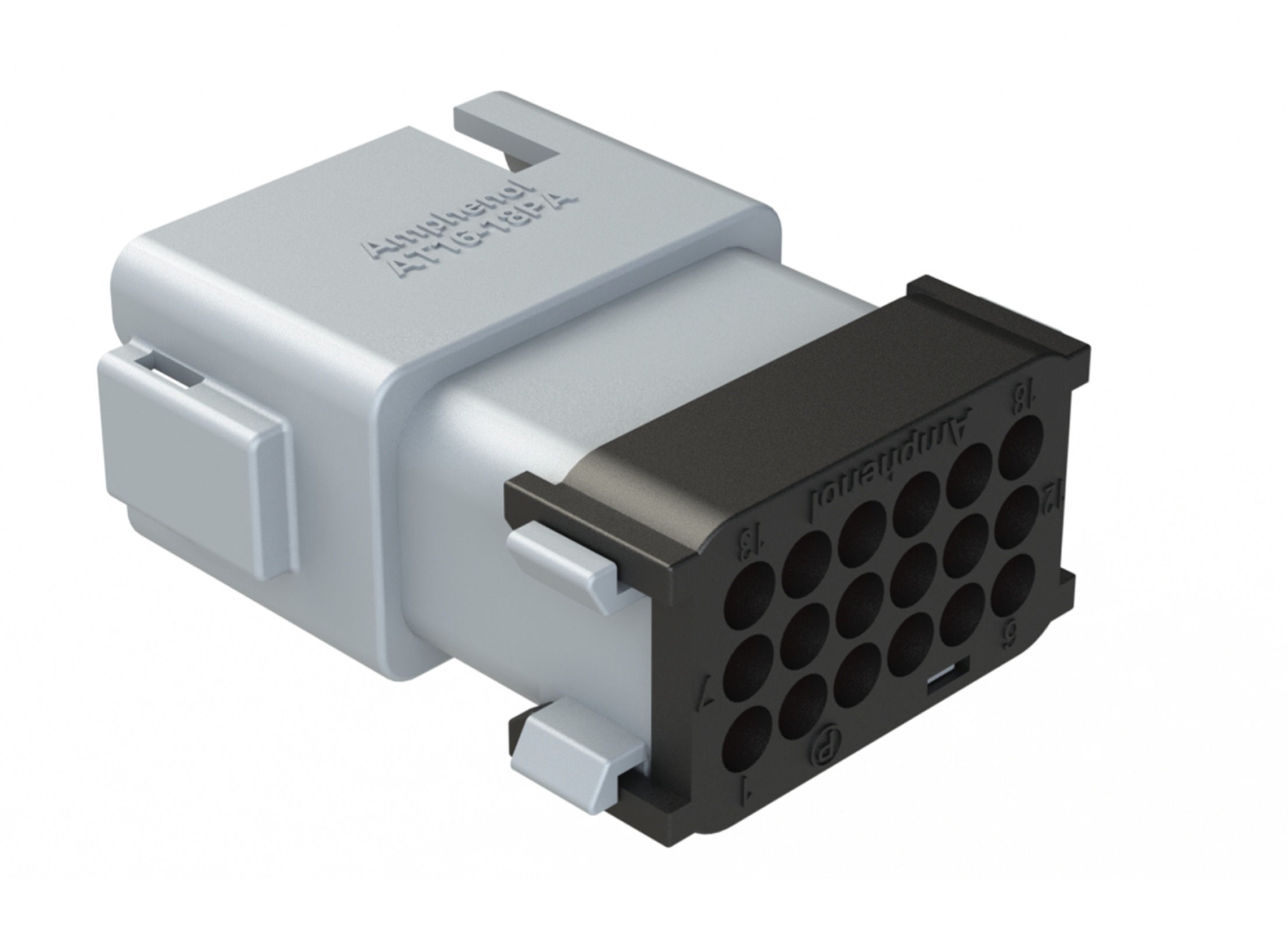 Automotive Connectors 18 Position Receptac tacle, Keyed A, Gray